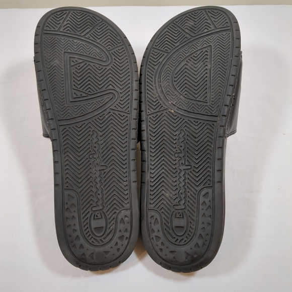 Champion mens Super Slide Split sandal black , slip on , size 9M - Picture 7 of 8